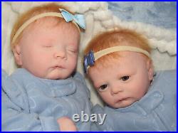 Realborn Red Haired Twins, Pearl Awake and Asleep, COAs