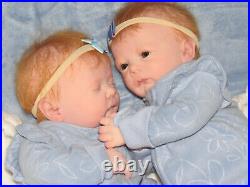 Realborn Red Haired Twins, Pearl Awake and Asleep, COAs