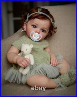 Realistic 24-Inch Weighted Toddler Doll with Magnetic Pacifier Child's Delight