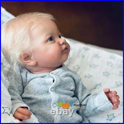 Realistic Baby Doll 55cm Soft Silicone Vinyl Handmade Rooted Hair Lifelike