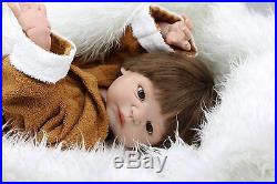 Realistic Baby Dolls Newborn Boys 23 Inch Full Silicone Vinyl Real Touch Reborn