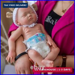 Realistic Newborn Baby Doll 19inch 6.5Lbs Platinum Liquid Full Solid Soft Silico