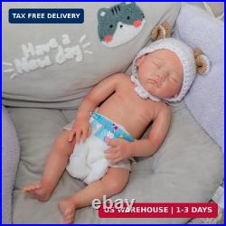Realistic Newborn Baby Doll 19inch 6.5Lbs Platinum Liquid Full Solid Soft Silico
