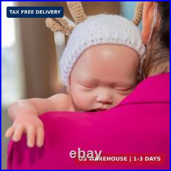 Realistic Newborn Baby Doll 19inch 6.5Lbs Platinum Liquid Full Solid Soft Silico