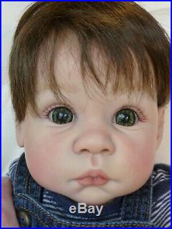 Realistic OOAK reborn baby toddler boy Reva Schick doll 19 Lee Middleton custom