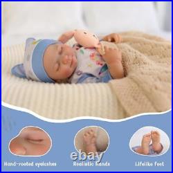 Realistic Reborn Baby Dolls 18 Inch Lifelike Smiling Boy Doll with Vinyl