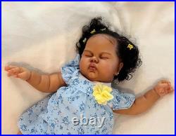 Realistic Reborn Baby Dolls Black Girl, 24 Inch Big Size African American Reborn