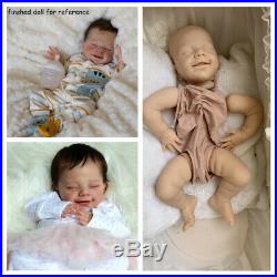 Realistic Reborn Doll Kits Unpainted Silicone Baby Eyes Closed Reborn Kits DIY