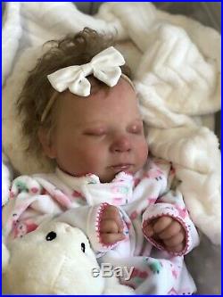 Realistic Reborn Newborn Baby Girl LUCIANO by Cassie Brace Therapy Doll