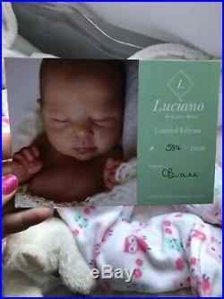 Realistic Reborn Newborn Baby Girl LUCIANO by Cassie Brace Therapy Doll
