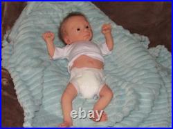 Reborn 30 to 32 Week Preemie, Blessing Awake by M. Winters, Belly Plate, COA