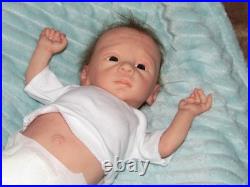 Reborn 30 to 32 Week Preemie, Blessing Awake by M. Winters, Belly Plate, COA