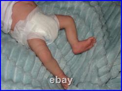 Reborn 30 to 32 Week Preemie, Blessing Awake by M. Winters, Belly Plate, COA