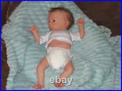 Reborn 30 to 32 Week Preemie, Blessing Awake by M. Winters, Belly Plate, COA