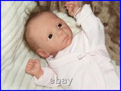 Reborn 30 to 32 Week Preemie, Blessing Awake by M. Winters, Belly Plate, COA