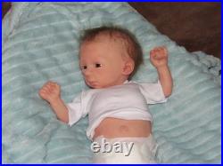 Reborn 30 to 32 Week Preemie, Blessing Awake by M. Winters, Belly Plate, COA