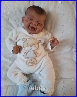 Reborn AA biracial ethnic crying baby