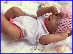 Reborn BABY GIRL! BERENGUER PREEMIE LIFELIKE DOLL W PACIFIER, BOTTLE Blanket