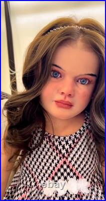 Reborn Baby 40in Doll Toddler Girl Painted Kits Rooted Hair Handmade Collect Toy