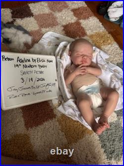 Reborn Baby Adelina by Elisa Marx 19inch Baby Girl Reborn Doll with COA
