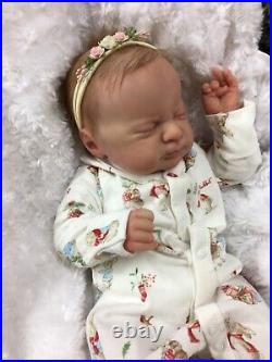 Reborn Baby Art Doll Authentic Reborn Azalea By Aura Lee Eagle Mocro Rooted