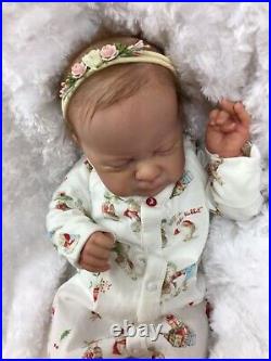 Reborn Baby Art Doll Authentic Reborn Azalea By Aura Lee Eagle Mocro Rooted