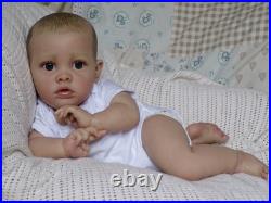 Reborn Baby Boy Doll Benjamin Painted Hair 22 in Length