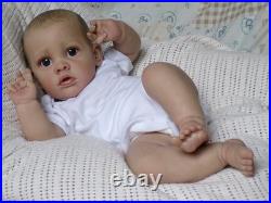 Reborn Baby Boy Doll Benjamin Painted Hair 22 in Length