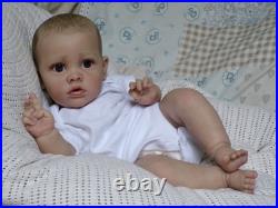Reborn Baby Boy Doll Benjamin Painted Hair 22 in Length