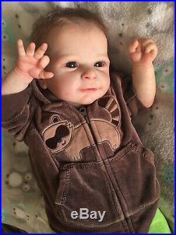 Reborn Baby Boy Doll Ethon By Cassie Brace Sold Out LMT Edition 20 Tall