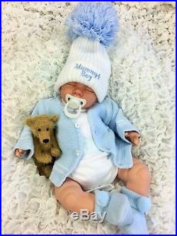 Reborn Baby Boy Doll Floppy, Feels Real To Hold, Mummys Boy Cardi Booties S