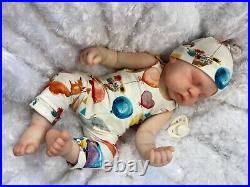 Reborn Baby Boy Full Bodied Silicone Feel Vinyl Anatomically Correct Hinged