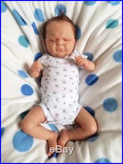 Reborn Baby Boy Thomas By Olga Auer Very Realistic Lifelike Doll Preemie with COA