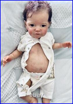 Reborn Baby Boy Tobiah Authentic 1st Edition Doll. Laura Lee Eagles L. E. COA