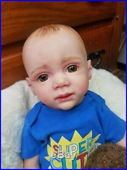 Reborn Baby Boy Toddler Limited Edition FRITZI by Karola Wegerich Lifelike Doll