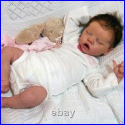 Reborn Baby Doll 17 Inches Lifelike Newborn Sleeping Eye-Closed Baby Vinyl Doll