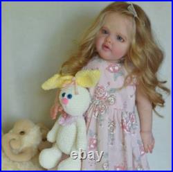 Reborn Baby Doll 26in Custom Pretty Toddler Girl Blonde Hair Handmade Toy Gifts