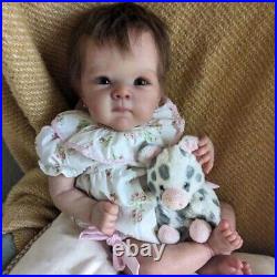 Reborn Baby Doll 3D Skin With Visible Veins Blue Eye 18 Soft Touch Cuddly Baby