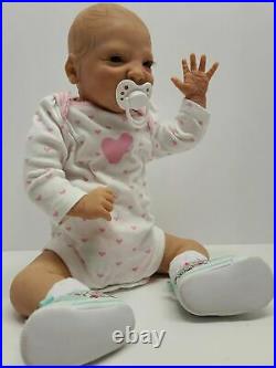 Reborn Baby Doll Cloth Body Realistic Newborn Handpainted Real Hair Eyelashes