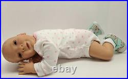 Reborn Baby Doll Cloth Body Realistic Newborn Handpainted Real Hair Eyelashes