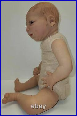 Reborn Baby Doll Cloth Body Realistic Newborn Handpainted Real Hair Eyelashes