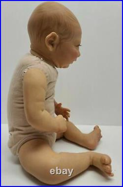 Reborn Baby Doll Cloth Body Realistic Newborn Handpainted Real Hair Eyelashes