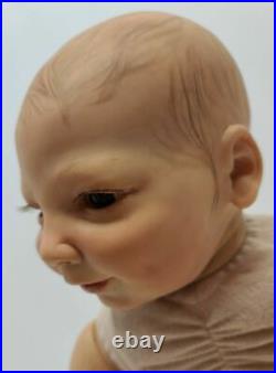 Reborn Baby Doll Cloth Body Realistic Newborn Handpainted Real Hair Eyelashes