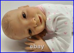 Reborn Baby Doll Cloth Body Realistic Newborn Handpainted Real Hair Eyelashes