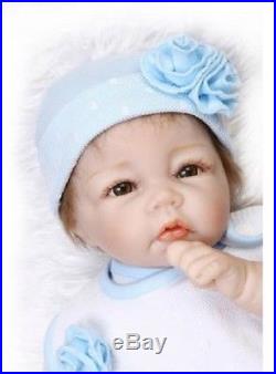 Reborn Baby Doll Realistic Vinyl Silicone Newborn Life Like 21 Baby Boy Blue