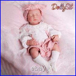 Reborn Baby Doll Silicone Full Body Lifelike Newborn Toy Girl Doll 17.5 Inch