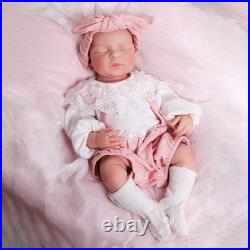 Reborn Baby Doll Silicone Full Body Lifelike Newborn Toy Girl Doll 17.5 Inch