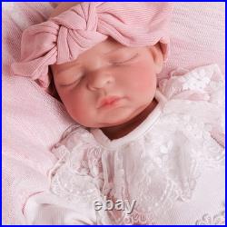 Reborn Baby Doll Silicone Full Body Lifelike Newborn Toy Girl Doll 17.5 Inch