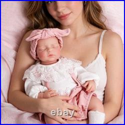 Reborn Baby Doll Silicone Full Body Lifelike Newborn Toy Girl Doll 17.5 Inch