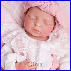Reborn Baby Doll Silicone Full Body Lifelike Newborn Toy Girl Doll 17.5 Inch